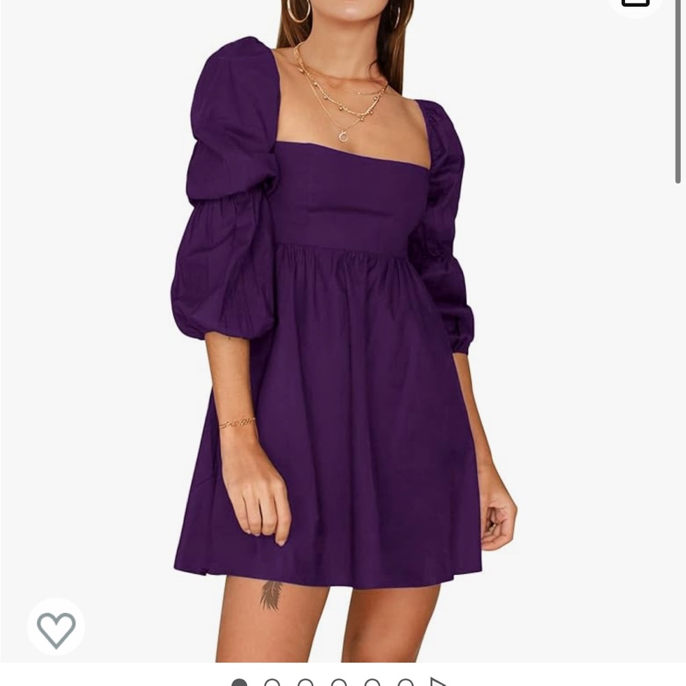 Amazon Purple Long Sleeve Formal Dress